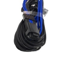 Extensión de cable PCI-e Cablemod Pro 12VHPWR (Black + Blue, 16-pin to Triple 8-pin, 45cm) 
