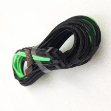 Extensión de cable PCI-e Cablemod Pro 12VHPWR (Black + Light Green, 16-pin to Triple 8-pin, 45cm)