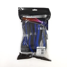 Kit de extensión de cable Cablemod Pro 12VHPWR  (Black + Blue, 16-pin to Triple 8-pin)                 