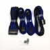 Kit de extensión de cable Cablemod Pro 12VHPWR  (Black + Blue, 16-pin to Triple 8-pin)                 