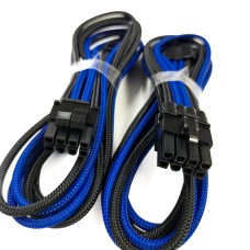 Kit de extensión de cable Cablemod Pro 12VHPWR  (Black + Blue, 16-pin to Triple 8-pin)                 