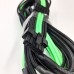 Kit de extensión de cable Cablemod Pro 12VHPWR  (Black + Light Green, 16-pin to Triple 8-pin)