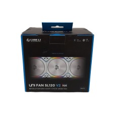 Kit de 3 Ventiladores Lian Li SL120 V2 RGB 120mm - Blanco